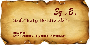 Székely Boldizsár névjegykártya