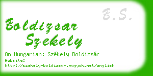 boldizsar szekely business card